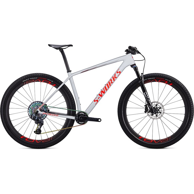 Specialized Epic Hardtail S-Works Carbon SRAM AXS 29 Gloss Dove Grey/Rocket Red/Crimson