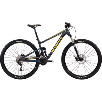 Kona Hei Hei Race Matt Charcoal with Blue and Yellow Decals