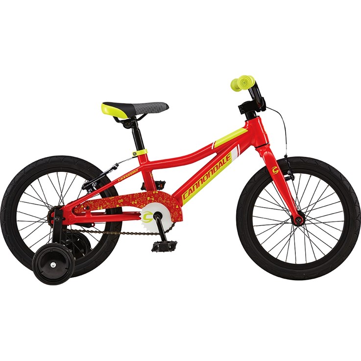 Cannondale Trail 16 Single-Speed Boys Race Red with Neon Spring and Magnesium White, Gloss